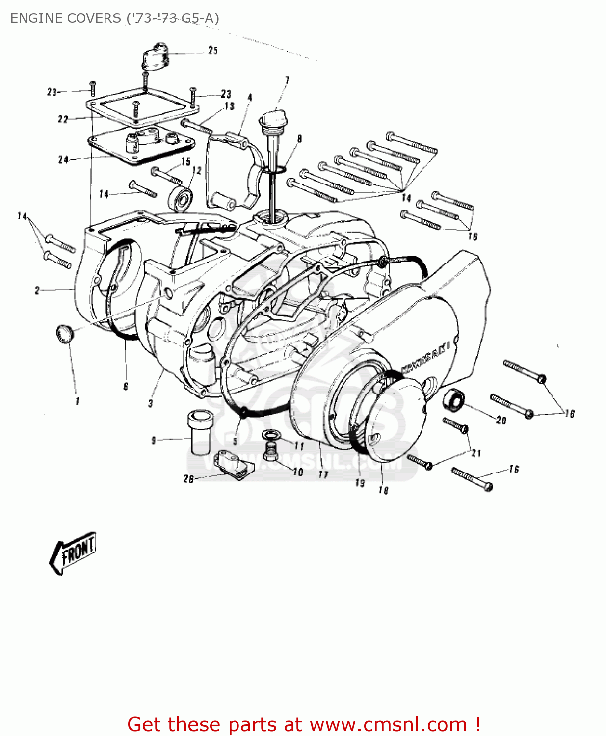 ENGINE COVERS ('73-'73 G5-A) G5A 1973 CANADA