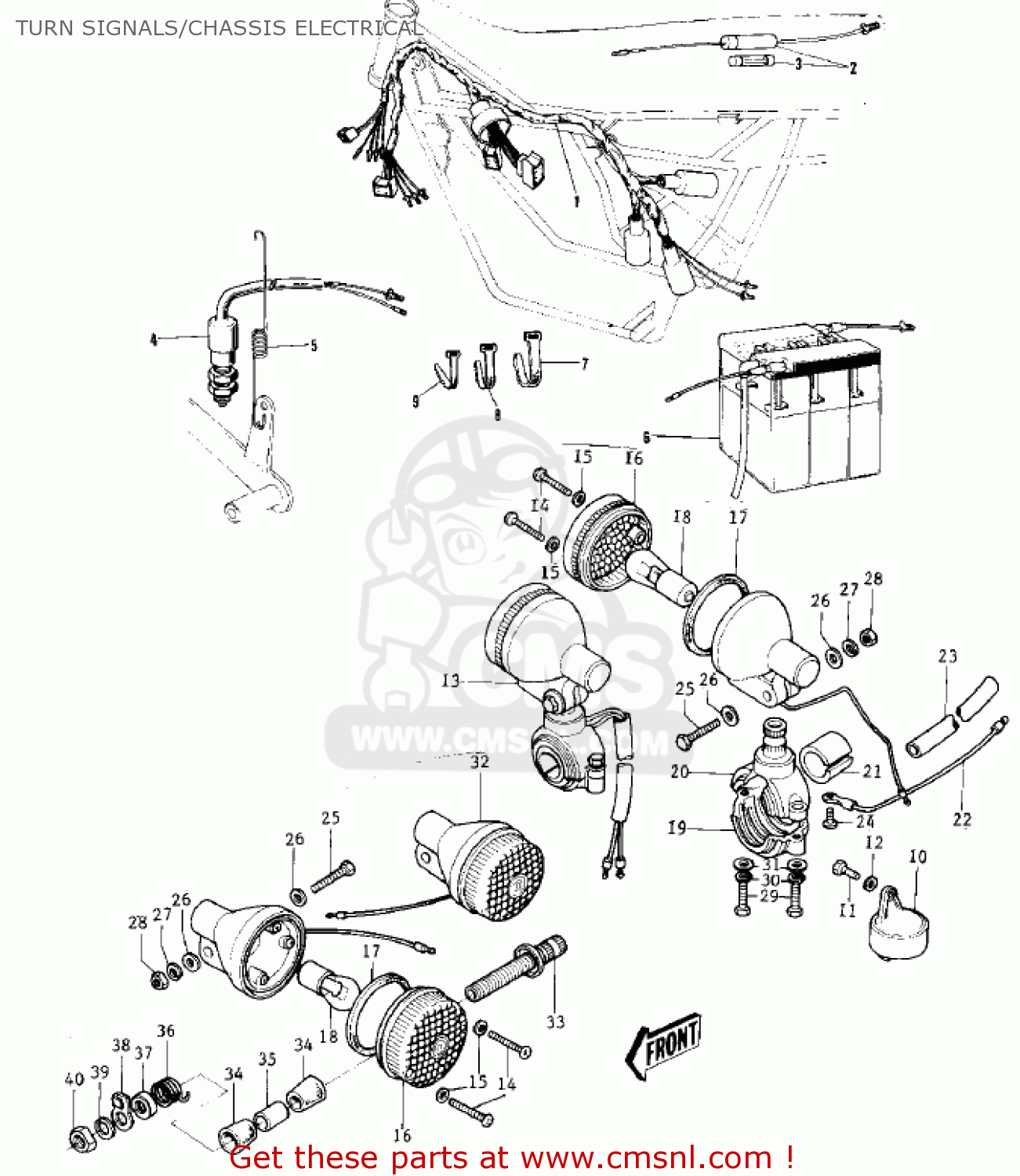 TURN SIGNALS/CHASSIS ELECTRICAL G5A 1973 CANADA