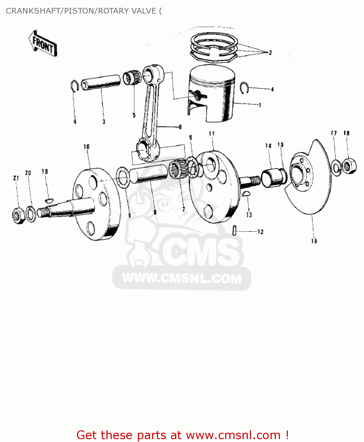 CRANKSHAFT/PISTON/ROTARY VALVE ( G5A 1973 CANADA
