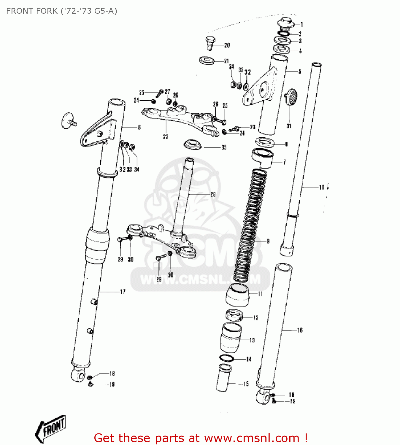 FRONT FORK ('72-'73 G5-A) G5A 1973 CANADA