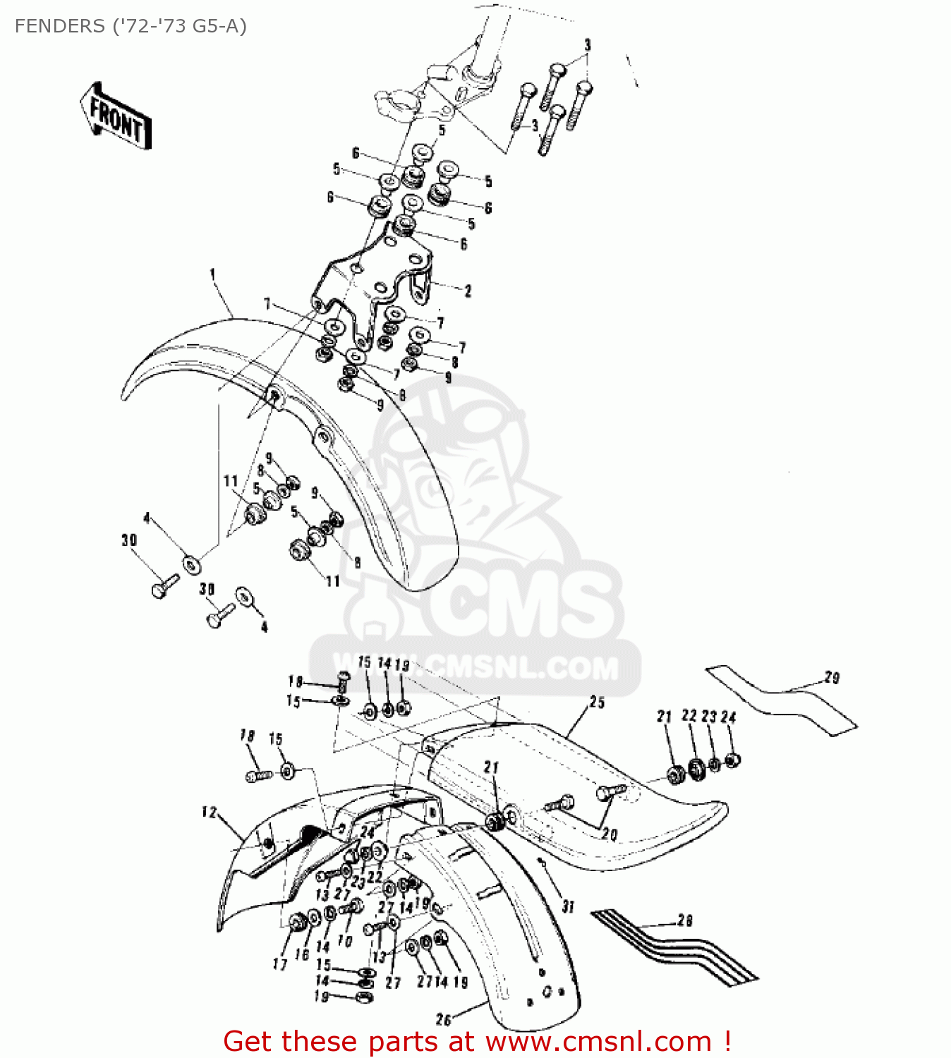 FENDERS ('72-'73 G5-A) G5A 1973 CANADA
