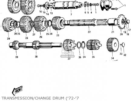 TRANSMISSION/CHANGE DRUM ('72-'7 - G5A 1973 CANADA