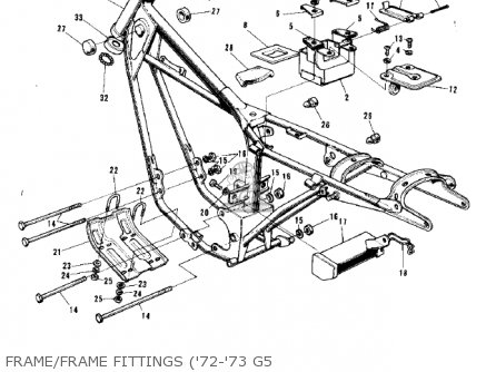 FRAME/FRAME FITTINGS ('72-'73 G5 - G5A 1973 CANADA