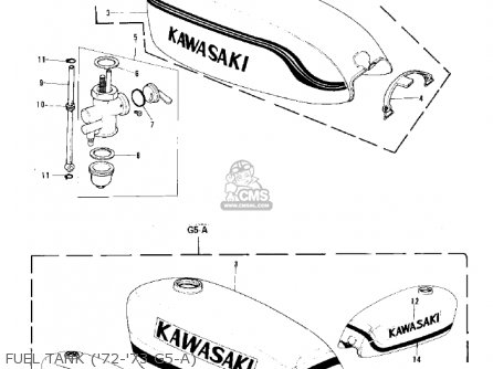 FUEL TANK ('72-'73 G5-A) - G5A 1973 CANADA