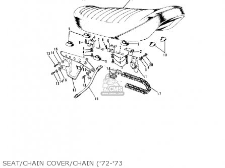 SEAT/CHAIN COVER/CHAIN ('72-'73 - G5A 1973 CANADA
