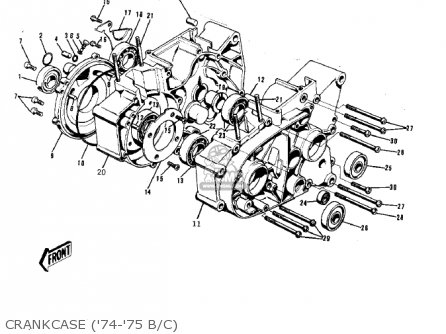 CRANKCASE ('74-'75 B/C) - G5A 1973 CANADA