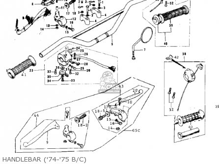 HANDLEBAR ('74-'75 B/C) - G5A 1973 CANADA