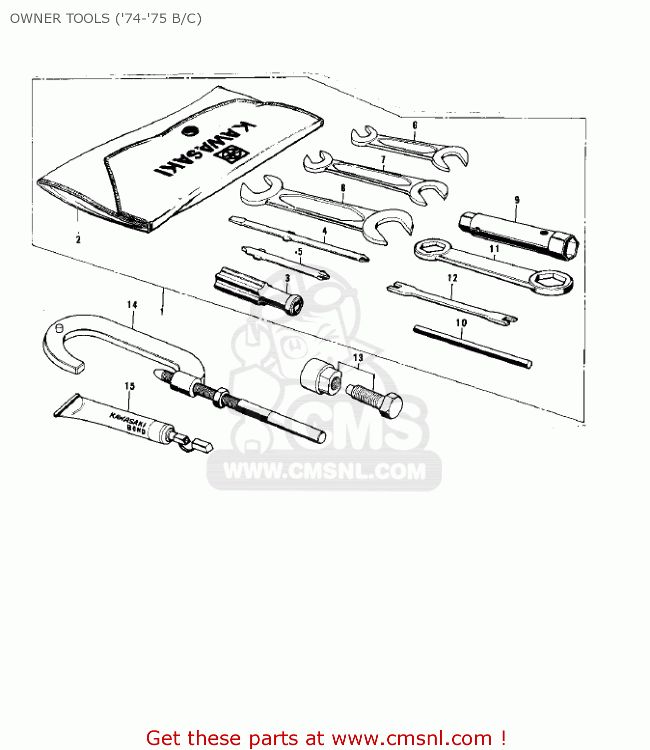 OWNER TOOLS ('74-'75 B/C) G5B 1974 CANADA