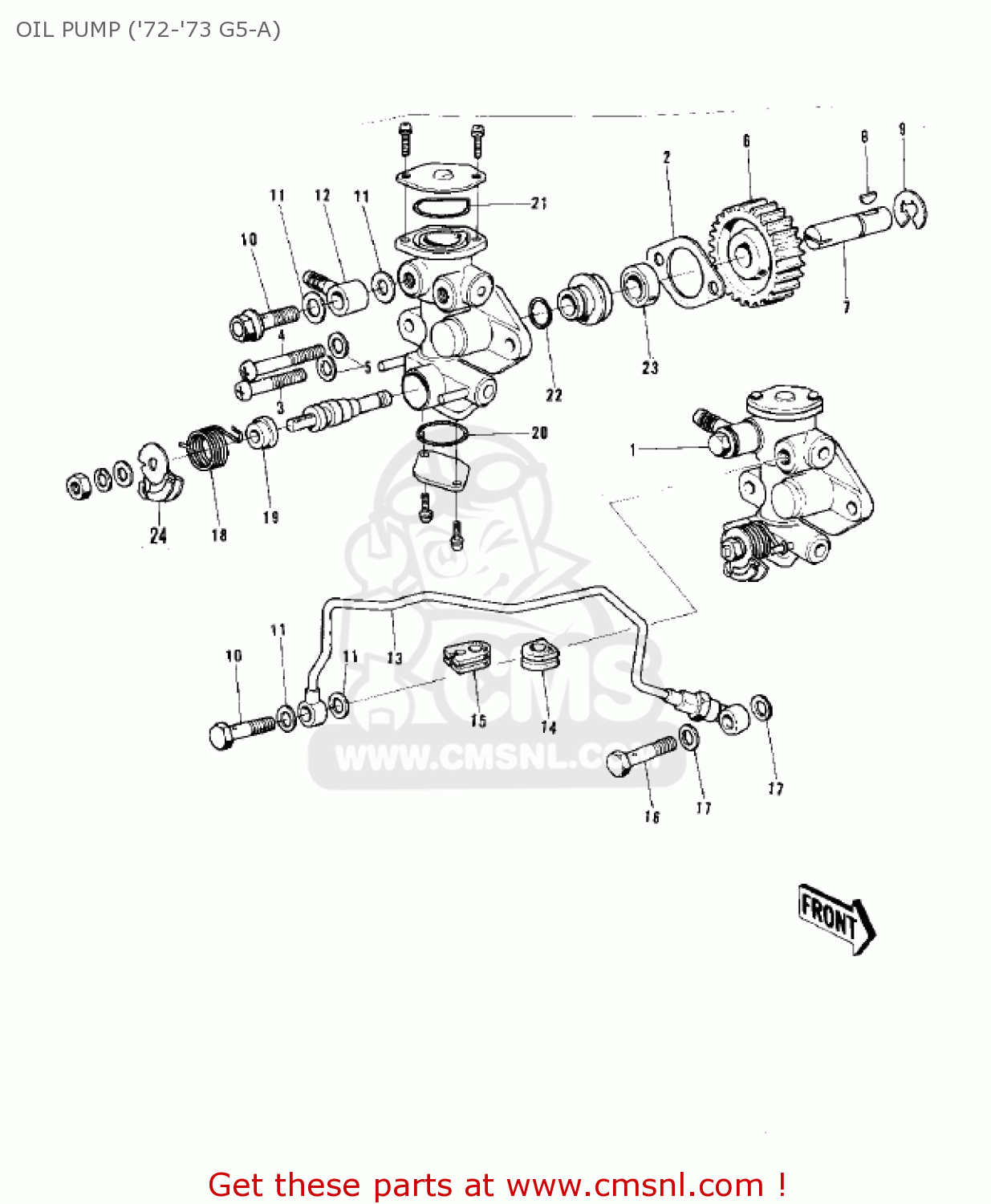OIL PUMP ('72-'73 G5-A) G5B 1974 CANADA