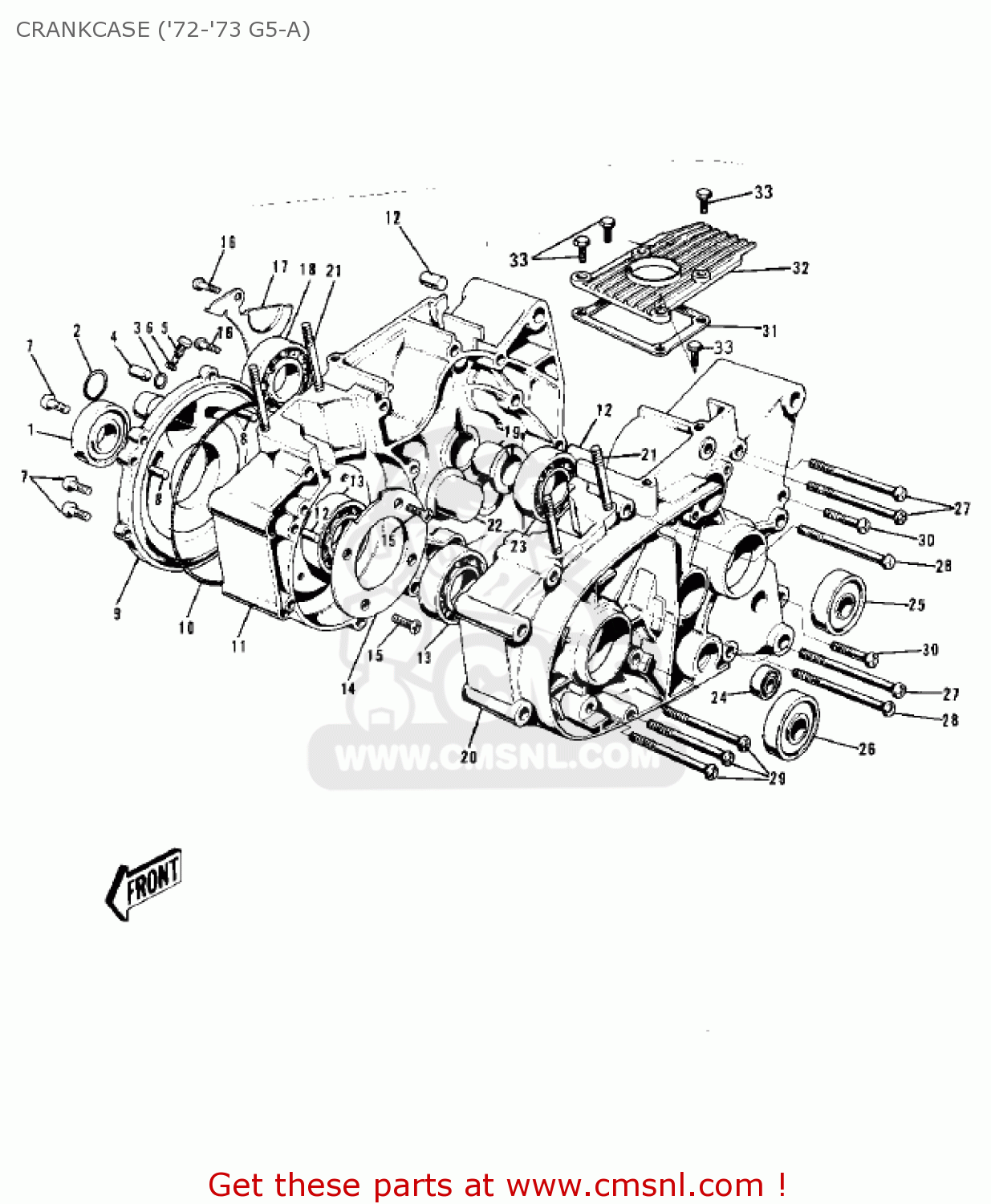 CRANKCASE ('72-'73 G5-A) G5B 1974 CANADA