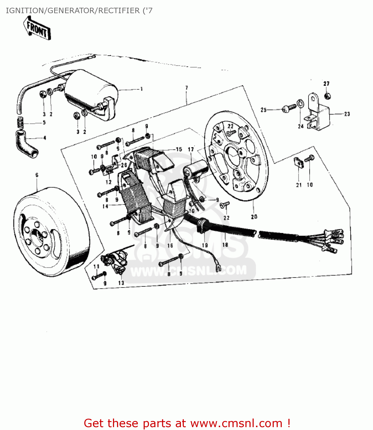 IGNITION/GENERATOR/RECTIFIER ('7 G5B 1974 CANADA
