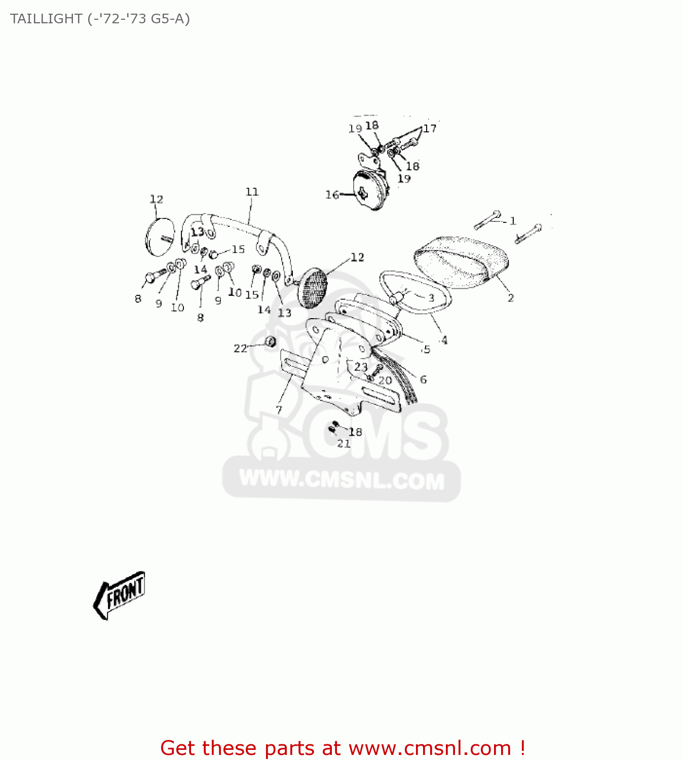 TAILLIGHT (-'72-'73 G5-A) G5B 1974 CANADA