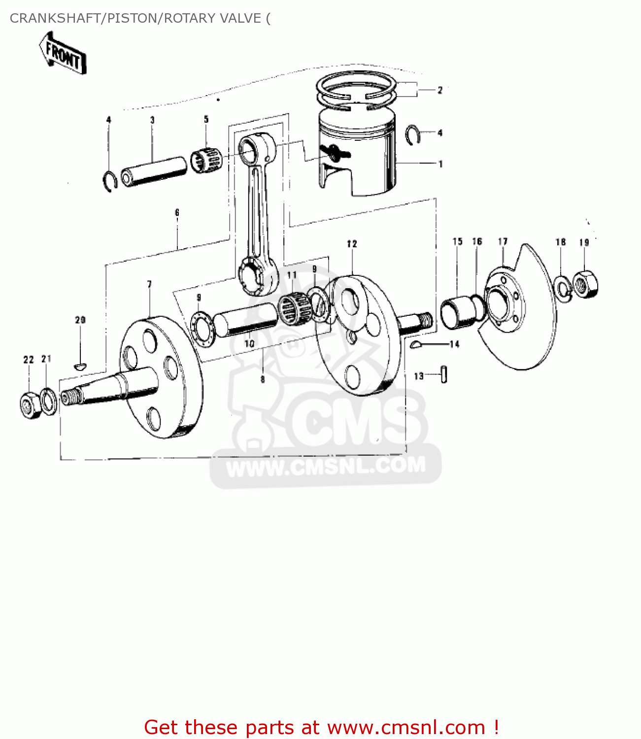 CRANKSHAFT/PISTON/ROTARY VALVE ( G5B 1974 CANADA