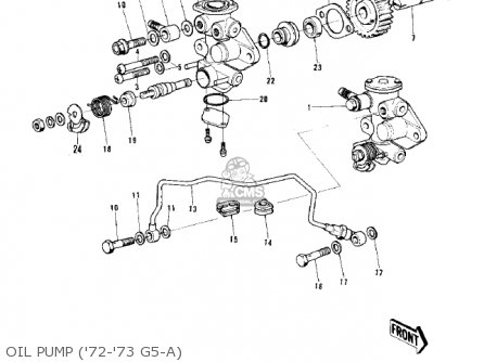 OIL PUMP ('72-'73 G5-A) - G5B 1974 CANADA