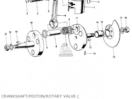 CRANKSHAFT/PISTON/ROTARY VALVE ( - G5B 1974 CANADA