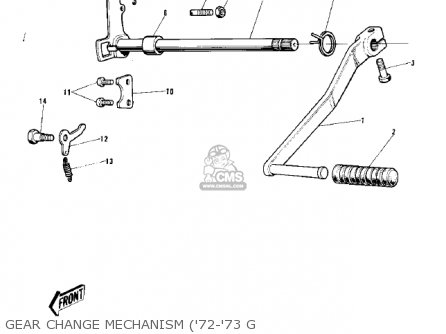 GEAR CHANGE MECHANISM ('72-'73 G - G5B 1974 CANADA