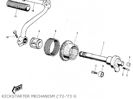 KICKSTARTER MECHANISM ('72-'73 G - G5B 1974 CANADA