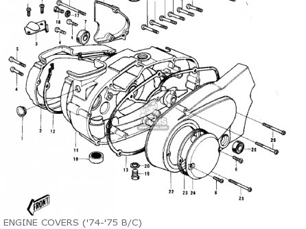 ENGINE COVERS ('74-'75 B/C) - G5B 1974 CANADA