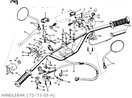 HANDLEBAR ('72-'73 G5-A) - G5B 1974 CANADA