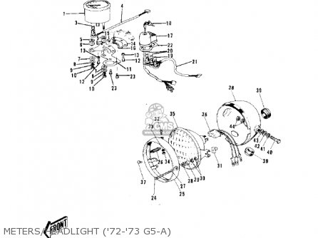METERS/HEADLIGHT ('72-'73 G5-A) - G5B 1974 CANADA