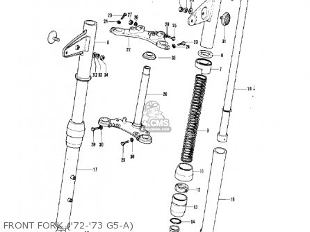 FRONT FORK ('72-'73 G5-A) - G5B 1974 CANADA