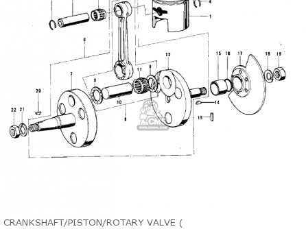 CRANKSHAFT/PISTON/ROTARY VALVE ( - G5B 1974 CANADA