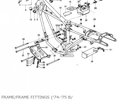 FRAME/FRAME FITTINGS ('74-'75 B/ - G5B 1974 CANADA