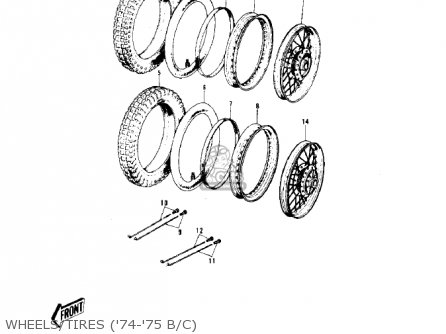 WHEELS/TIRES ('74-'75 B/C) - G5B 1974 CANADA