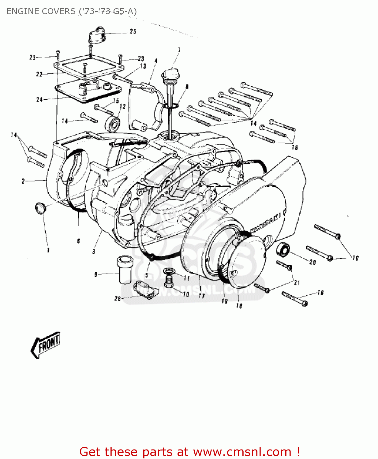 ENGINE COVERS ('73-'73 G5-A) G5C 1975 CANADA