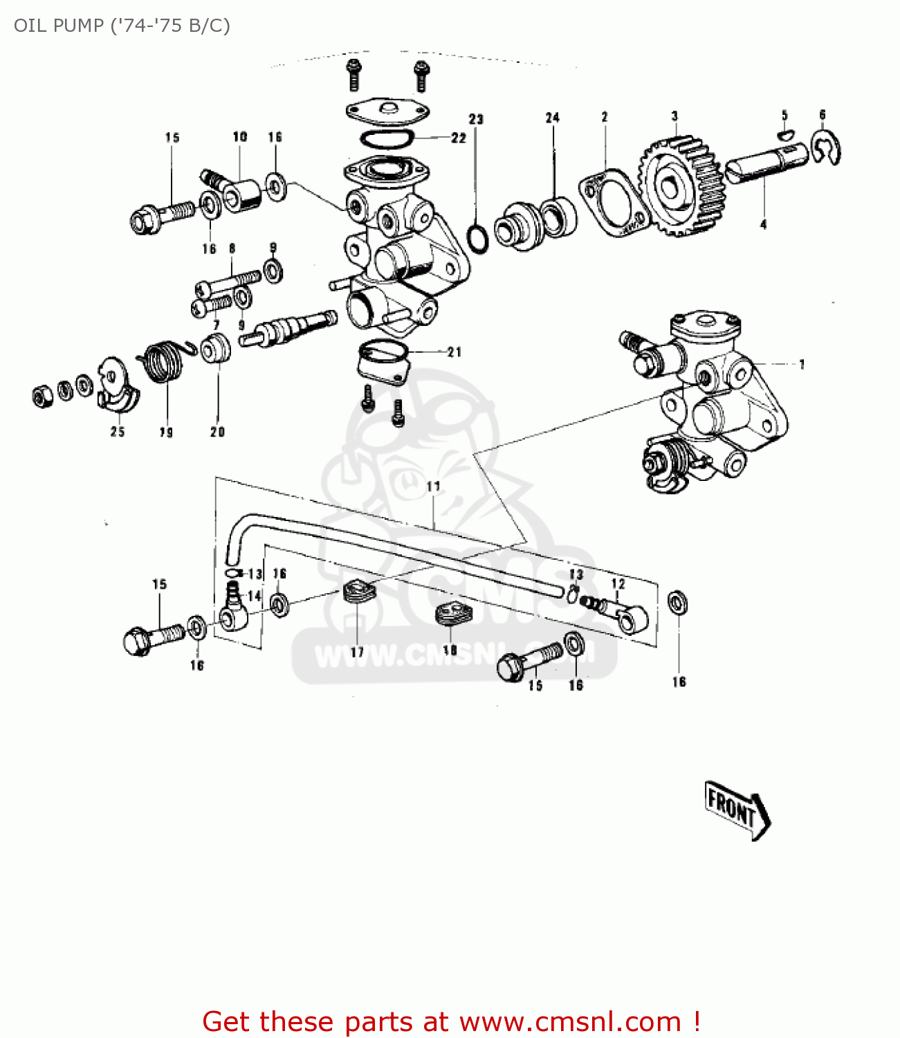 OIL PUMP ('74-'75 B/C) G5C 1975 CANADA