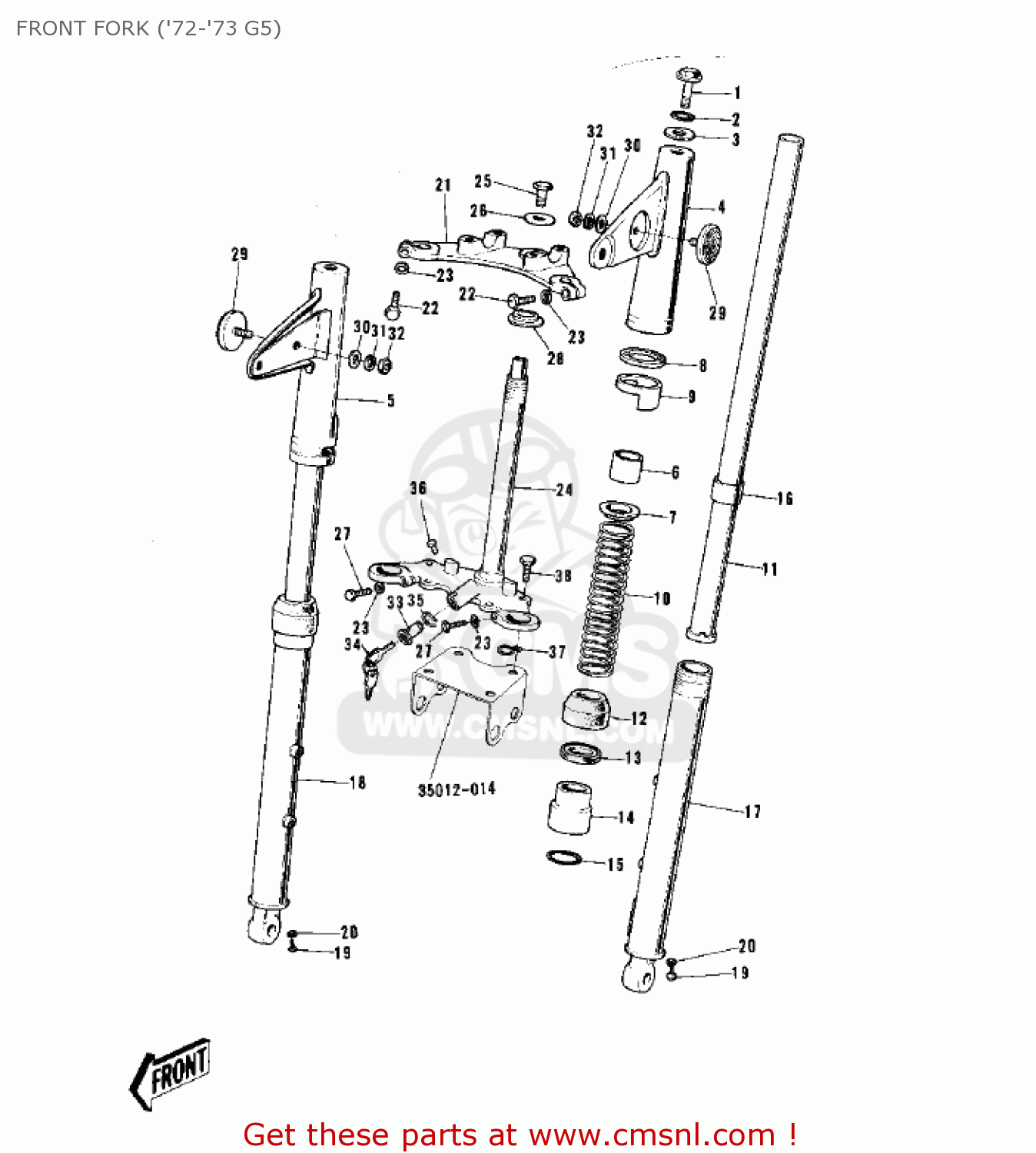 FRONT FORK ('72-'73 G5) G5C 1975 CANADA