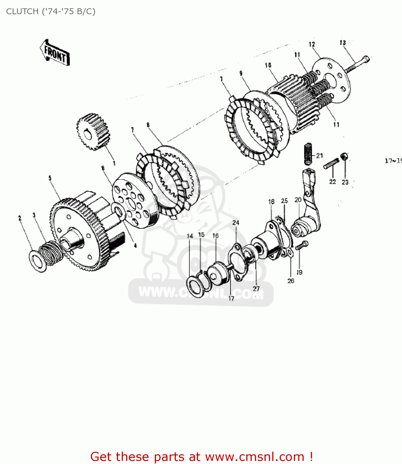CLUTCH ('74-'75 B/C) G5C 1975 CANADA