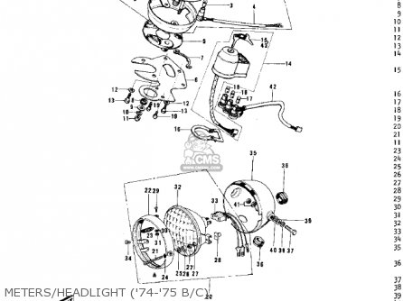 METERS/HEADLIGHT ('74-'75 B/C) - G5C 1975 CANADA
