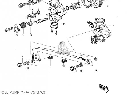 OIL PUMP ('74-'75 B/C) - G5C 1975 CANADA