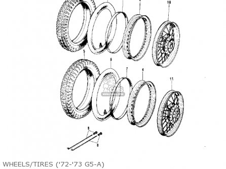 WHEELS/TIRES ('72-'73 G5-A) - G5C 1975 CANADA