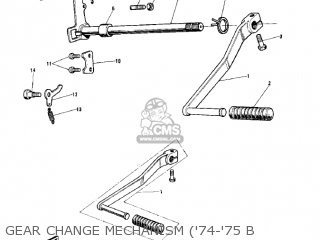 GEAR CHANGE MECHANISM ('74-'75 B - G5C 1975 CANADA