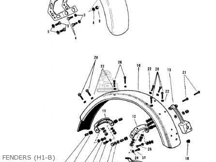 Kawasaki H1 1970 CANADA parts lists and schematics