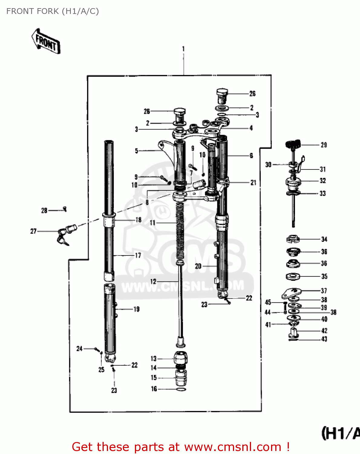 FRONT FORK (H1/A/C) H1 1970 CANADA