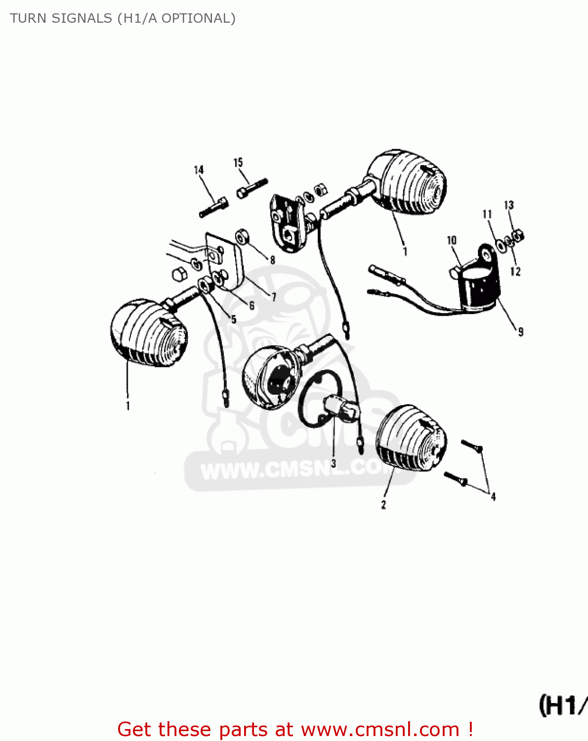 TURN SIGNALS (H1/A OPTIONAL) H1 1970 CANADA