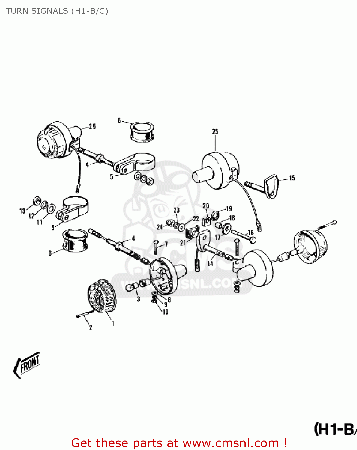 TURN SIGNALS (H1-B/C) H1 1970 CANADA