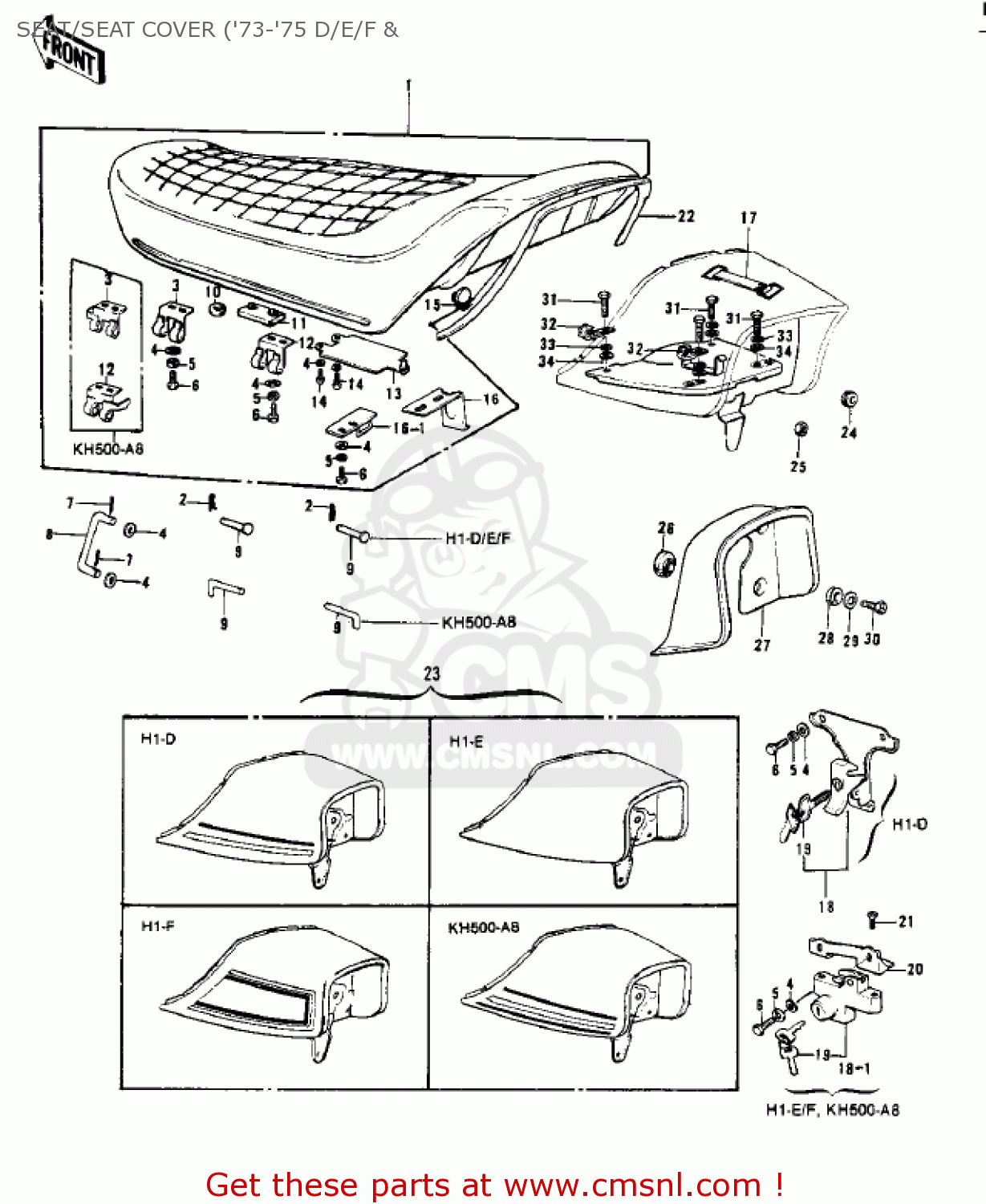 SEAT/SEAT COVER ('73-'75 D/E/F & H1 1970 CANADA