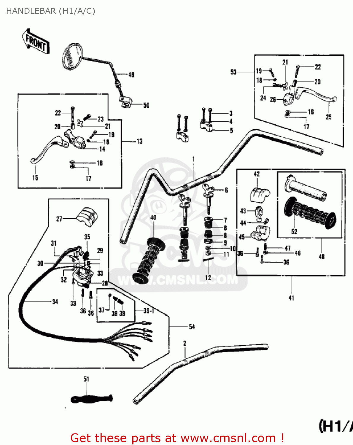 HANDLEBAR (H1/A/C) H1 1970 CANADA
