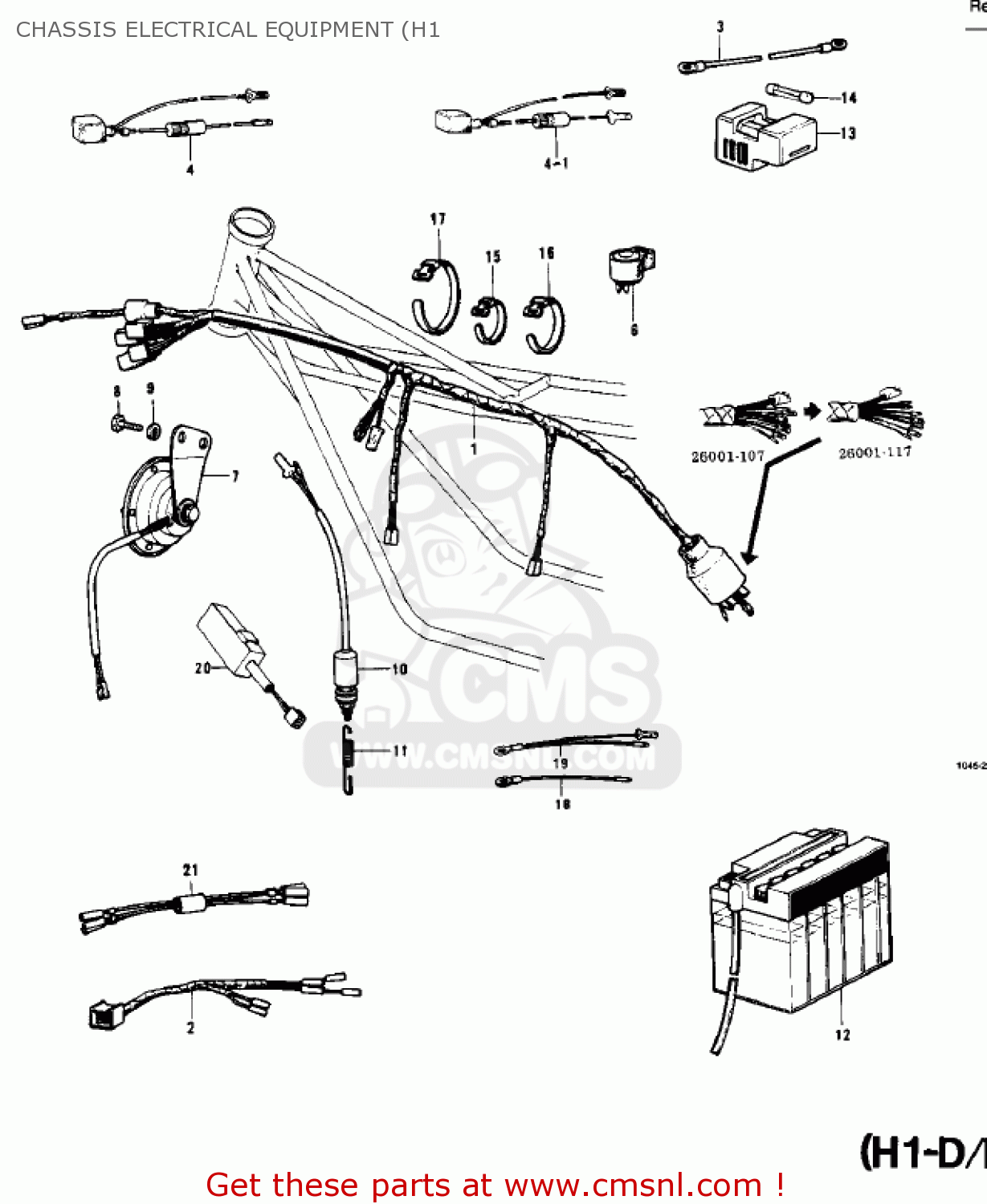 CHASSIS ELECTRICAL EQUIPMENT (H1 H1 1970 CANADA
