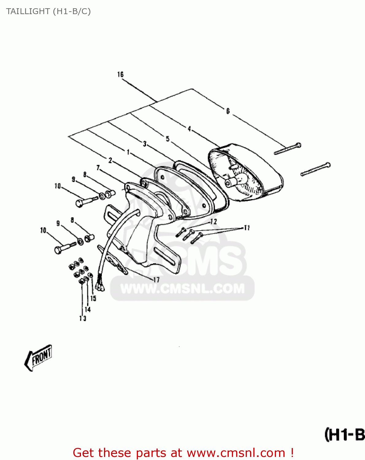 TAILLIGHT (H1-B/C) H1 1970 CANADA