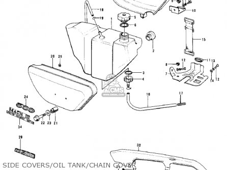 SIDE COVERS/OIL TANK/CHAIN COVER - H1 1970 CANADA