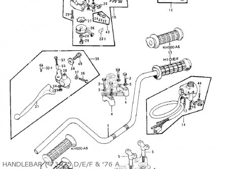 HANDLEBAR ('73-'75 D/E/F & '76 A - H1 1970 CANADA