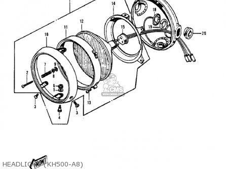 HEADLIGHT (KH500-A8) - H1 1970 CANADA