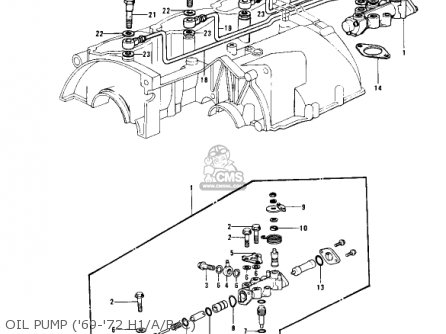 Kawasaki H1 MACH III 1969 CANADA parts lists and schematics