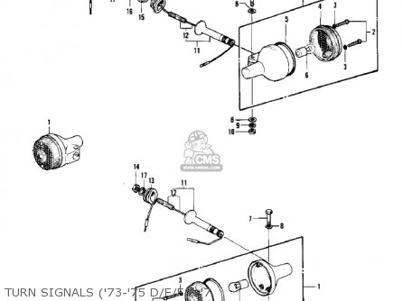 Kawasaki H1 MACH III 1969 CANADA parts lists and schematics