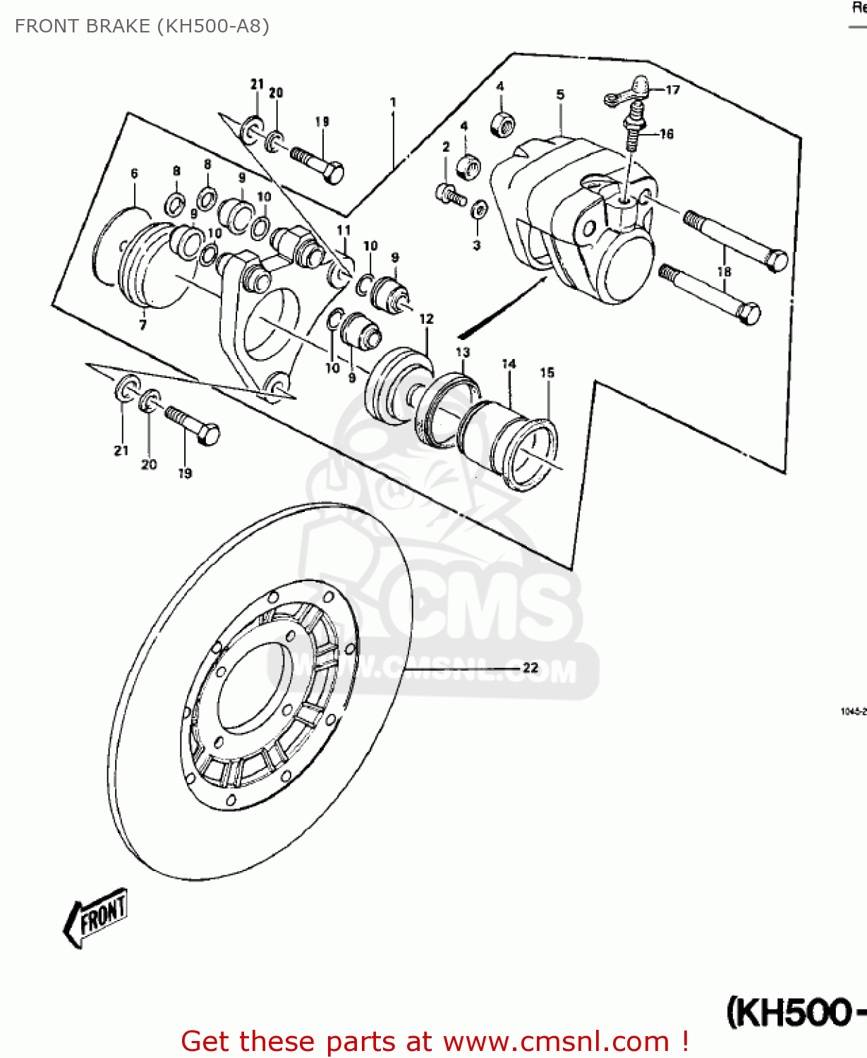 FRONT BRAKE (KH500-A8) H1 MACH III 1969 CANADA